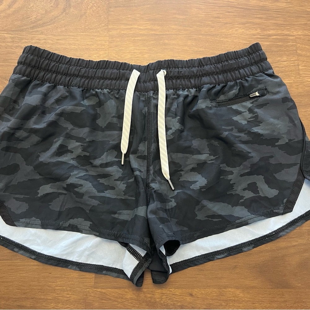 Vuori Black Camo Athletic Shorts